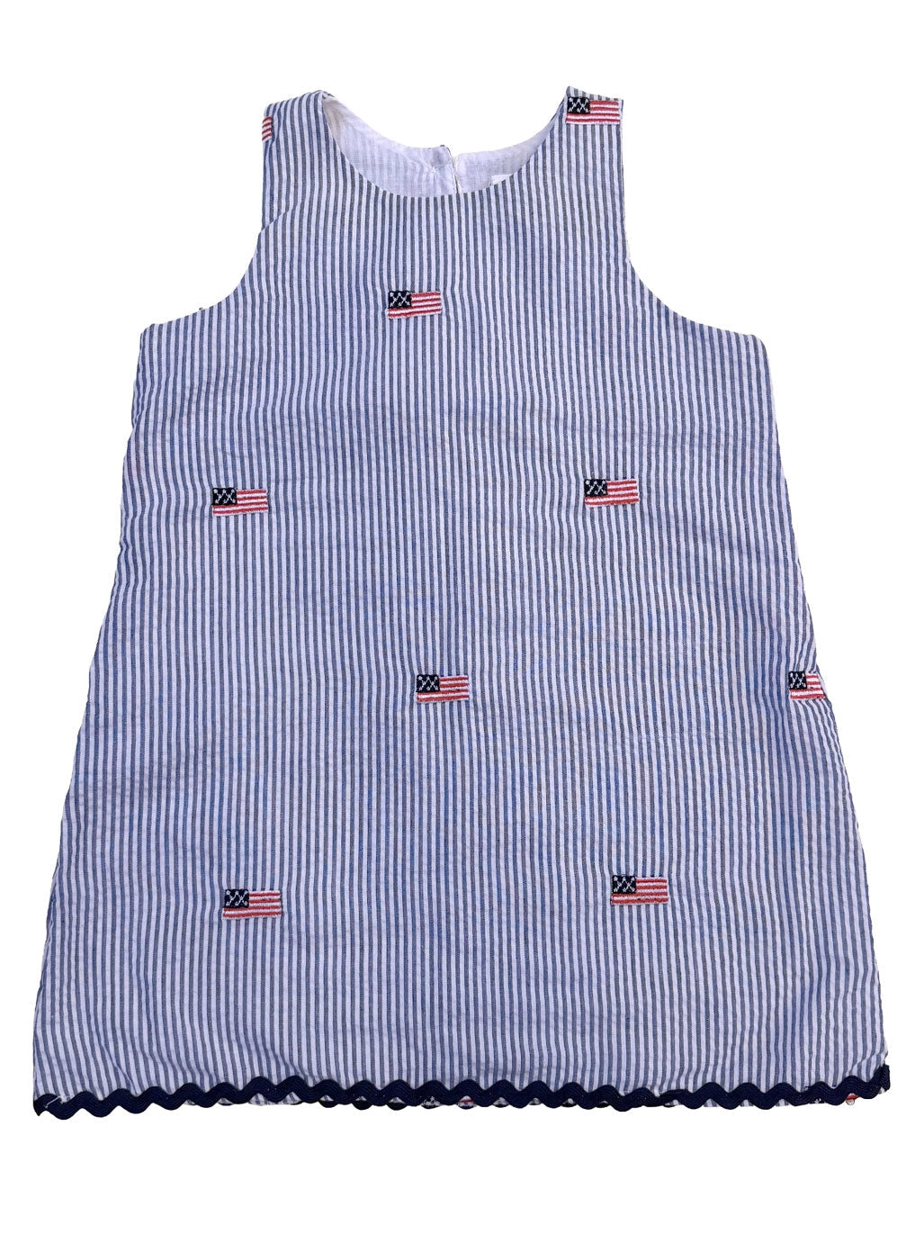 American Flag Seersucker Shift Dress